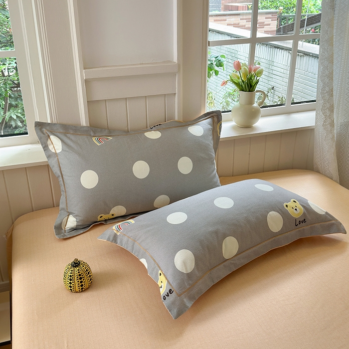 91家纺网 家纺一手货源 找家纺 悦织湾家纺2025新款100%全棉磨毛四件套加厚加密喷气织造纯棉床上用品4件套印花卡通小清新三件套不起球不掉色 彩虹小熊