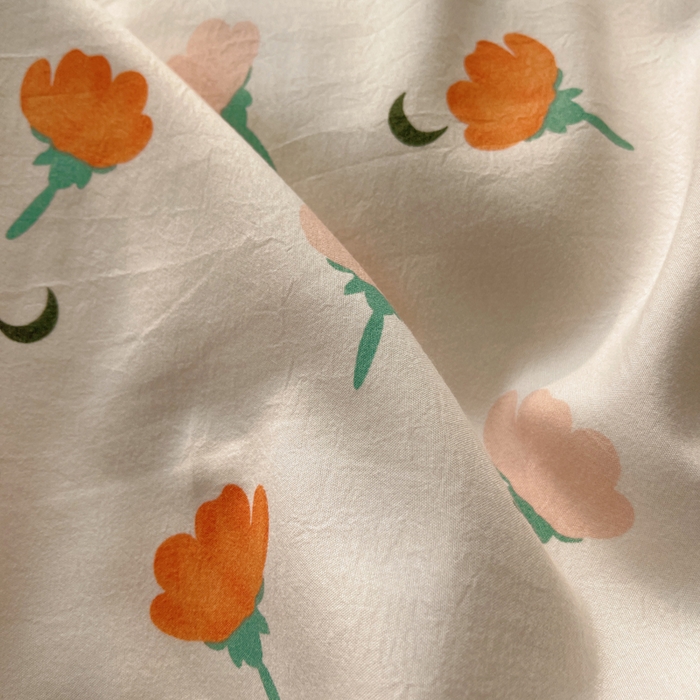 91家纺网 家纺一手货源 找家纺 芷凡家纺 2025新款水洗棉双层纱四件套 集美花语