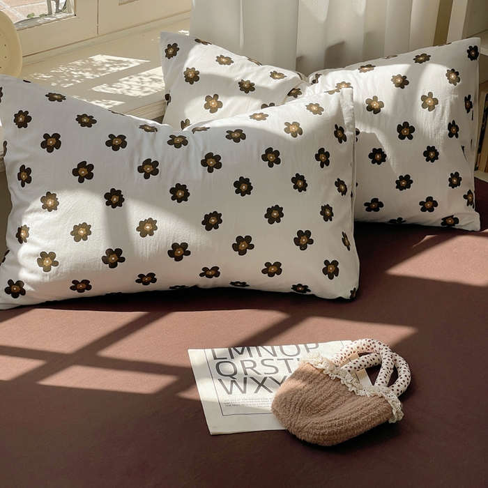 91家纺网 家纺一手货源 找家纺 芷凡家纺 2025新款水洗棉双层纱四件套 栗南微