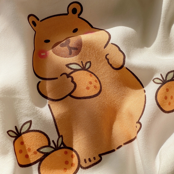 91家纺网 家纺一手货源 找家纺 芷凡家纺 2025新款水洗棉双层纱四件套 萌熊