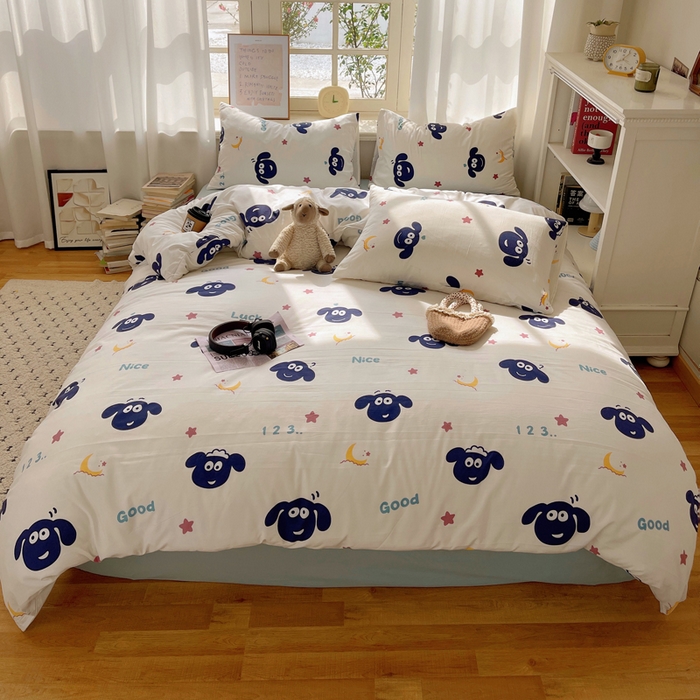 芷凡家纺 2025新款水洗棉双层纱四件套 暖洋洋