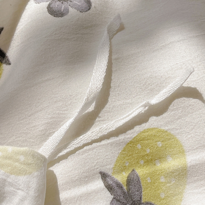 91家纺网 家纺一手货源 找家纺 芷凡家纺 2025新款水洗棉双层纱四件套 爱你熊宝