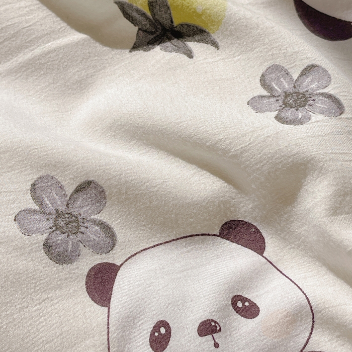 91家纺网 家纺一手货源 找家纺 芷凡家纺 2025新款水洗棉双层纱四件套 爱你熊宝