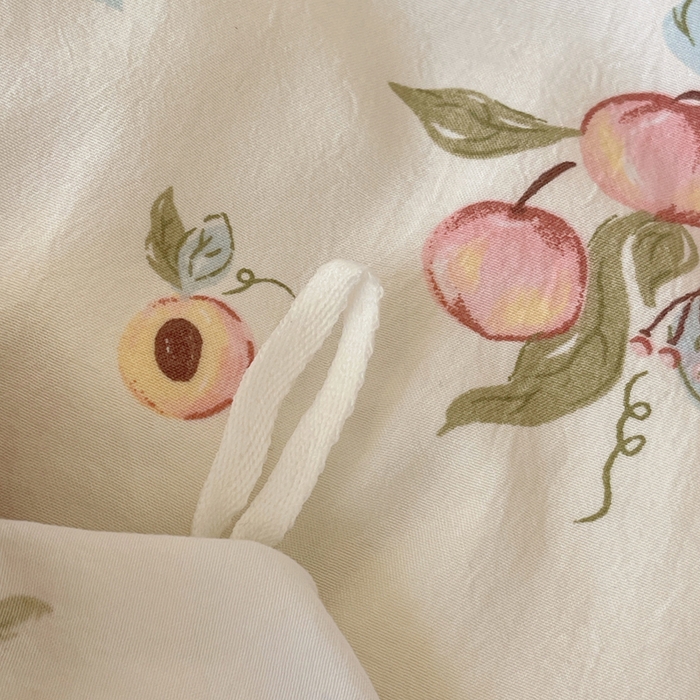 91家纺网 家纺一手货源 找家纺 芷凡家纺 2025新款水洗棉双层纱四件套 清新粉桃