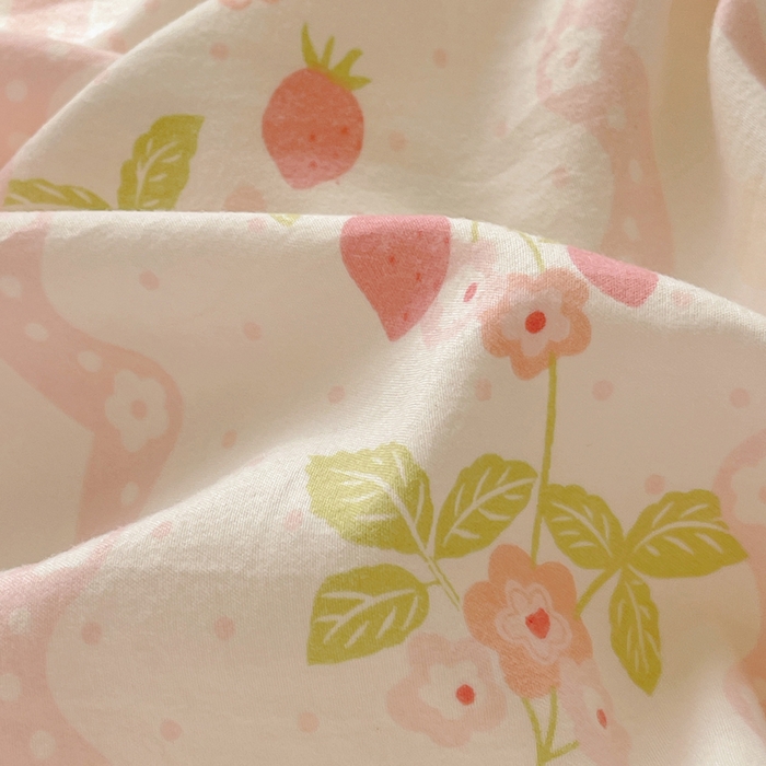 91家纺网 家纺一手货源 找家纺 芷凡家纺 2025新款水洗棉双层纱四件套 微风许甜