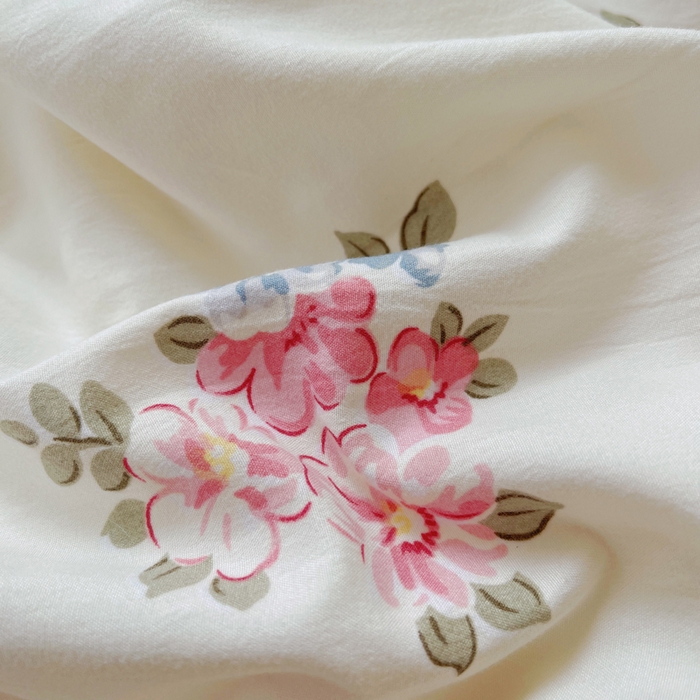 91家纺网 家纺一手货源 找家纺 芷凡家纺 2025新款水洗棉双层纱四件套 悦夏花季