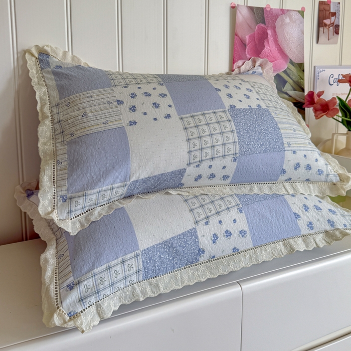 91家纺网 家纺一手货源 找家纺 Mata蔓塔家 2025新款云感双层纱全棉镂空花边四件套 田园诗