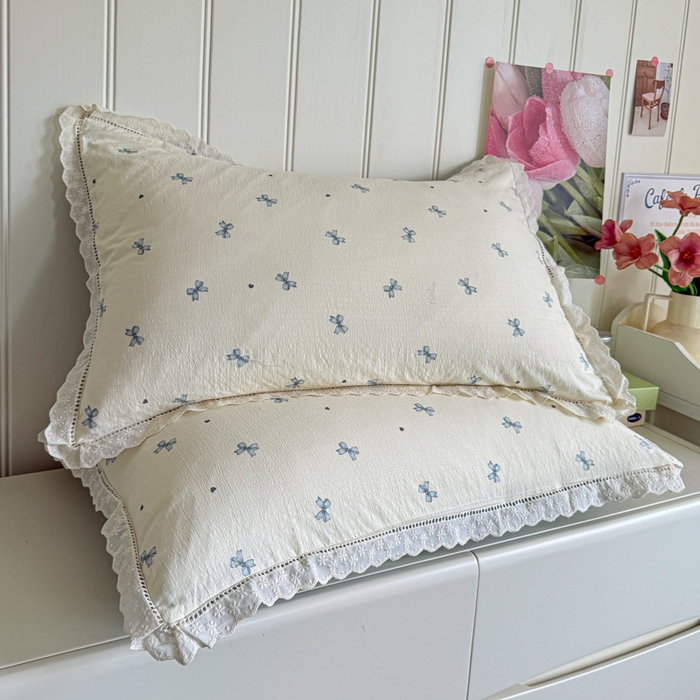 91家纺网 家纺一手货源 找家纺 Mata蔓塔家 2025新款云感双层纱全棉镂空花边四件套 夏岛