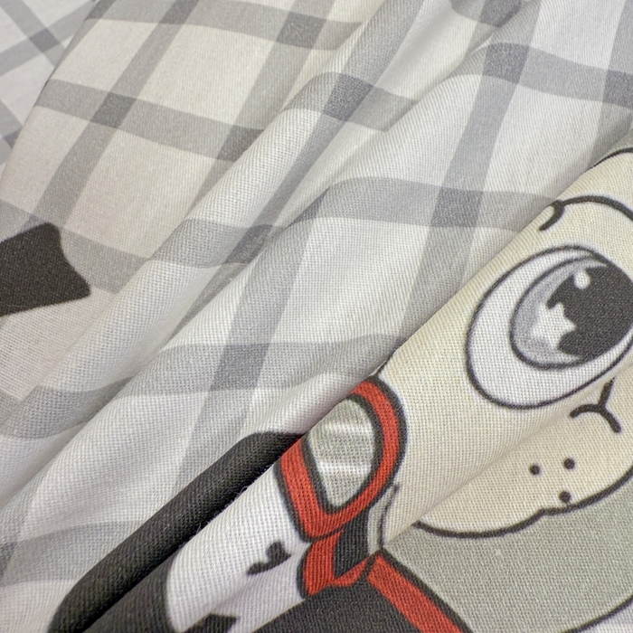 91家纺网 家纺一手货源 找家纺 呗旺鹿 2025新款40s全棉纯棉卡通大眼娃娃甜酷风四件套 米奇大眼娃娃