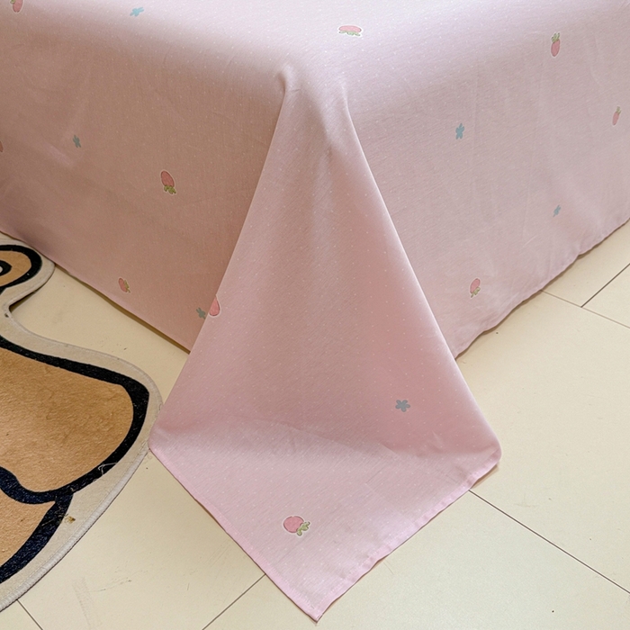 91家纺网 家纺一手货源 找家纺 呗旺鹿 2025新款40s全棉纯棉卡通大眼娃娃甜酷风四件套 甜品派大眼娃娃