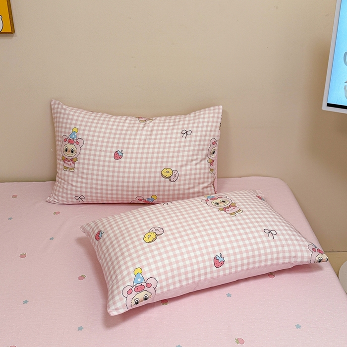 91家纺网 家纺一手货源 找家纺 呗旺鹿 2025新款40s全棉纯棉卡通大眼娃娃甜酷风四件套 甜品派大眼娃娃