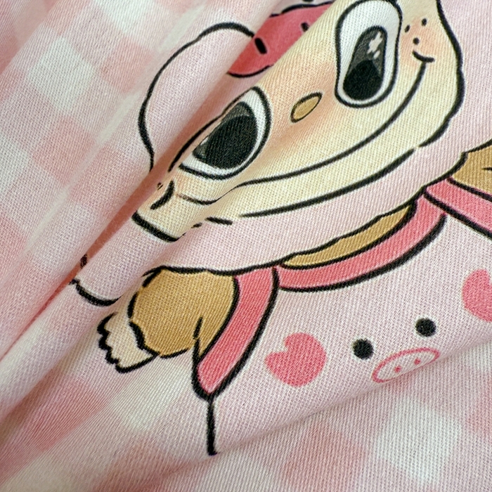 91家纺网 家纺一手货源 找家纺 呗旺鹿 2025新款40s全棉纯棉卡通大眼娃娃甜酷风四件套 甜品派大眼娃娃