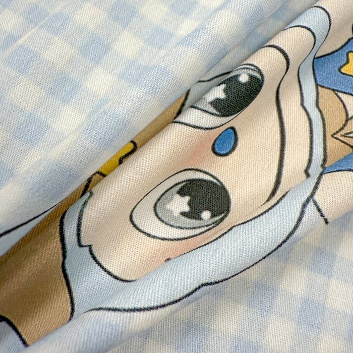 91家纺网 家纺一手货源 找家纺 呗旺鹿 2025新款40s全棉纯棉卡通大眼娃娃甜酷风四件套 小汽车大眼娃娃