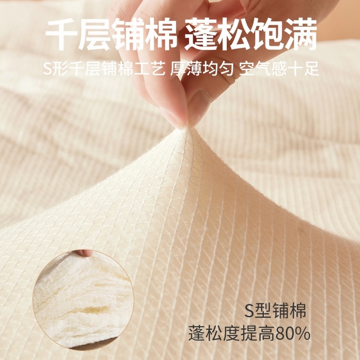 91家纺网 家纺一手货源 找家纺 （总）晓时候2025新款鱼鳞网新疆棉花被棉絮夏被春秋被芯加厚冬被床垫被子-家用款棉花被