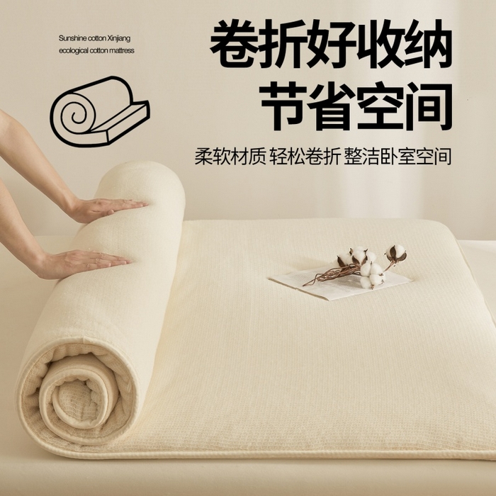 91家纺网 家纺一手货源 找家纺 （总）晓时候2025新款鱼鳞网棉胎新疆棉花被棉絮被芯加厚冬被春秋被芯床垫被子-家用款