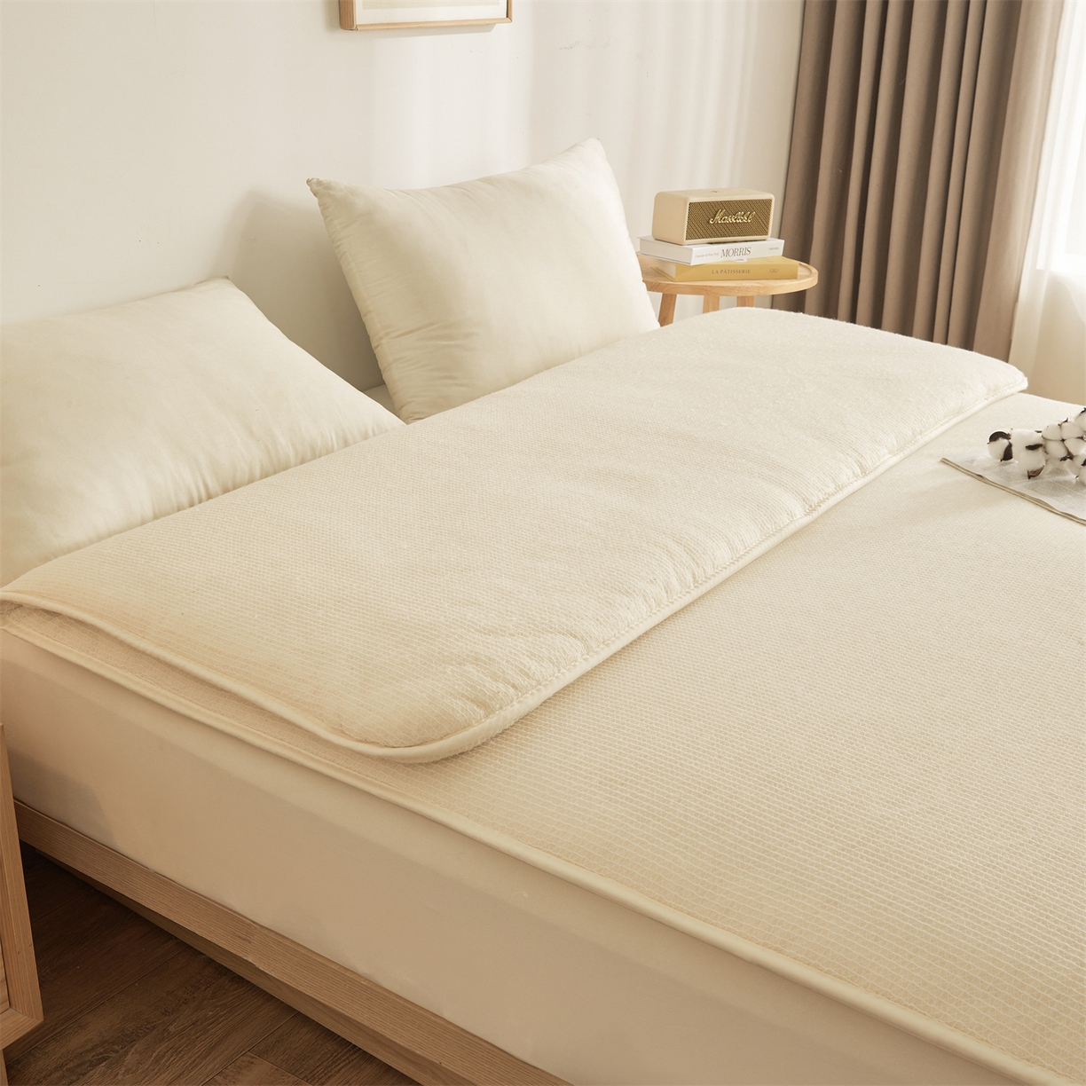 91家纺网 家纺一手货源 找家纺 晓时候2025新款鱼鳞网棉胎新疆棉花被棉絮被芯加厚冬被春秋被芯床垫被子-家用款