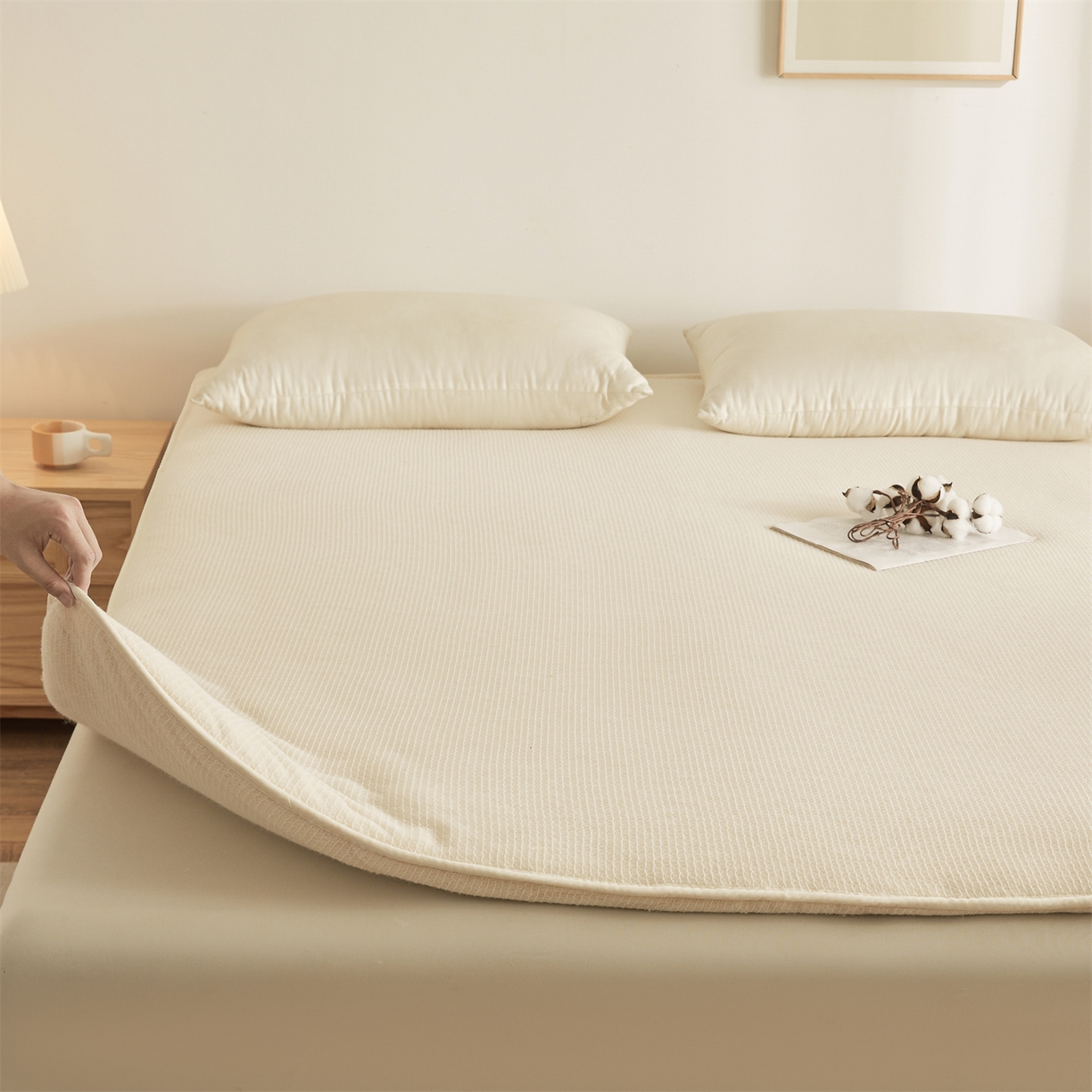 91家纺网 家纺一手货源 找家纺 晓时候2025新款鱼鳞网棉胎新疆棉花被棉絮被芯加厚冬被春秋被芯床垫被子-家用款