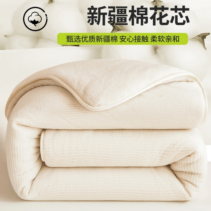91家纺网 家纺一手货源 找家纺 （总）晓时候2025新款鱼鳞网新疆棉花被学生宿舍加厚冬被春秋被芯棉絮床垫被子-宿舍款棉被
