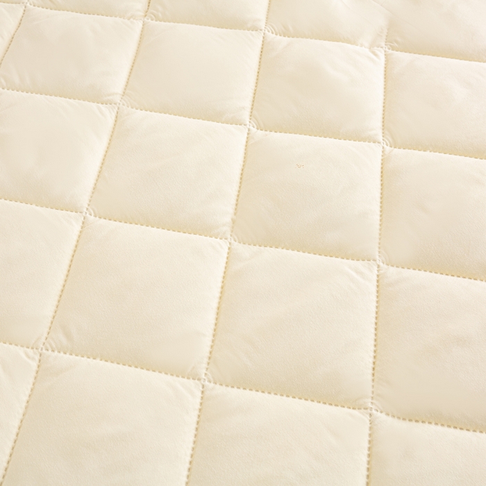 91家纺网 家纺一手货源 找家纺 憨豆家纺 2025新款水洗棉磨毛夹棉床笠四季床垫褥子床护垫薄款学生宿舍榻榻米垫被跨境加棉保护垫 床护垫-米白