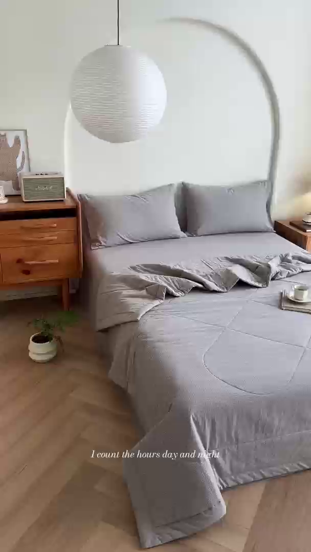 91家纺网 家纺一手货源 找家纺 小叮当家纺仓储工厂店 2025新款A类无印风里外全棉水洗棉新疆棉花夏被夏凉被空调被 安格尔灰