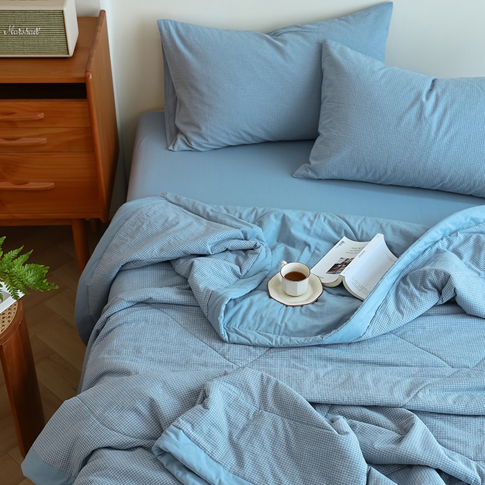 91家纺网 家纺一手货源 找家纺 小叮当家纺仓储工厂店 2025新款A类无印风里外全棉水洗棉新疆棉花夏被夏凉被空调被 安格尔兰