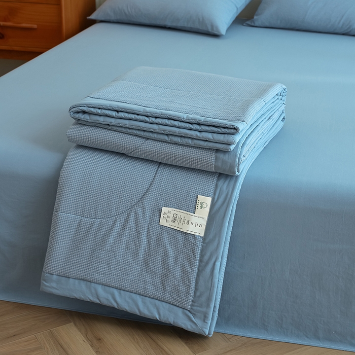 91家纺网 家纺一手货源 找家纺 小叮当家纺仓储工厂店 2025新款A类无印风里外全棉水洗棉新疆棉花夏被夏凉被空调被 安格尔兰