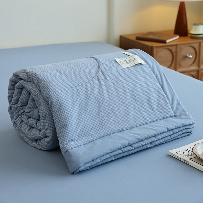 91家纺网 家纺一手货源 找家纺 小叮当家纺仓储工厂店 2025新款A类无印风里外全棉水洗棉新疆棉花夏被夏凉被空调被 安格尔兰