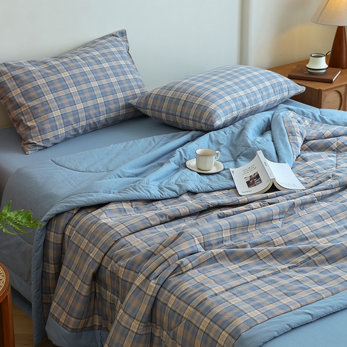 91家纺网 家纺一手货源 找家纺 小叮当家纺仓储工厂店 2025新款A类无印风里外全棉水洗棉新疆棉花夏被夏凉被空调被 巴洛咖