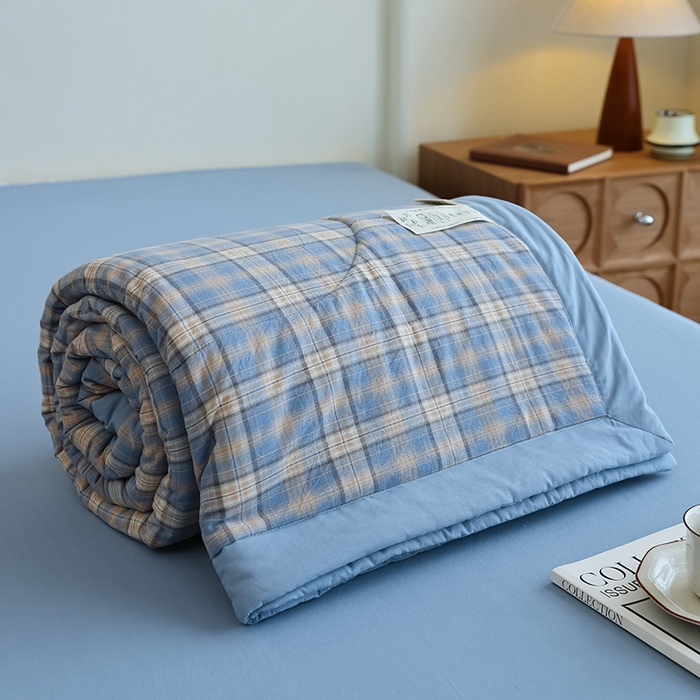 91家纺网 家纺一手货源 找家纺 小叮当家纺仓储工厂店 2025新款A类无印风里外全棉水洗棉新疆棉花夏被夏凉被空调被 巴洛咖