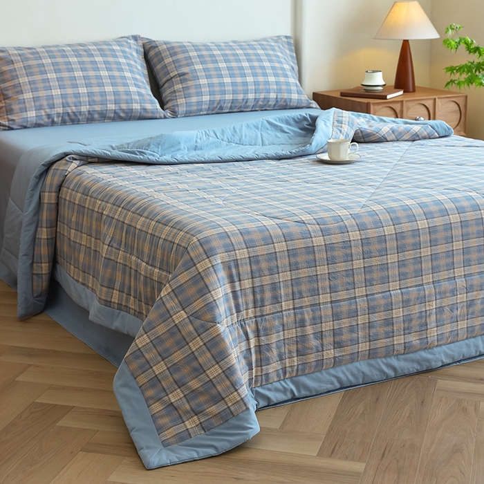 91家纺网 家纺一手货源 找家纺 小叮当家纺仓储工厂店 2025新款A类无印风里外全棉水洗棉新疆棉花夏被夏凉被空调被 巴洛咖