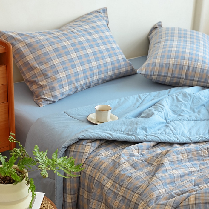 91家纺网 家纺一手货源 找家纺 小叮当家纺仓储工厂店 2025新款A类无印风里外全棉水洗棉新疆棉花夏被夏凉被空调被 巴洛咖