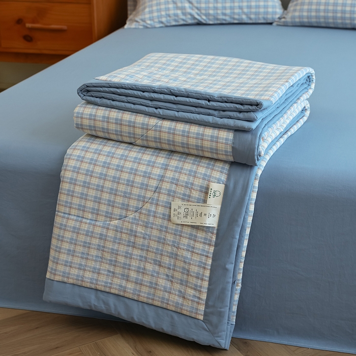 91家纺网 家纺一手货源 找家纺 小叮当家纺仓储工厂店 2025新款A类无印风里外全棉水洗棉新疆棉花夏被夏凉被空调被 朵拉兰