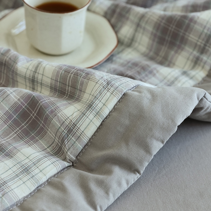 91家纺网 家纺一手货源 找家纺 小叮当家纺仓储工厂店 2025新款A类无印风里外全棉水洗棉新疆棉花夏被夏凉被空调被 光年灰