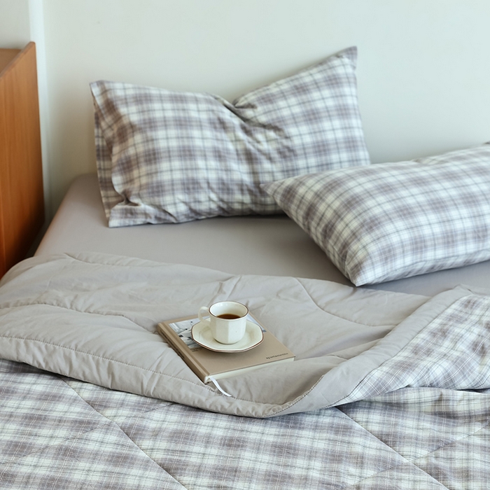 91家纺网 家纺一手货源 找家纺 小叮当家纺仓储工厂店 2025新款A类无印风里外全棉水洗棉新疆棉花夏被夏凉被空调被 光年灰