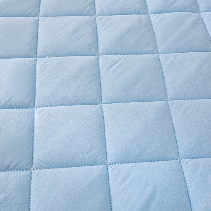 91家纺网 家纺一手货源 找家纺 憨豆家纺 2025新款水洗棉磨毛夹棉床笠四季床垫褥子床护垫薄款学生宿舍榻榻米垫被跨境加棉保护垫升级床笠款-蓝色