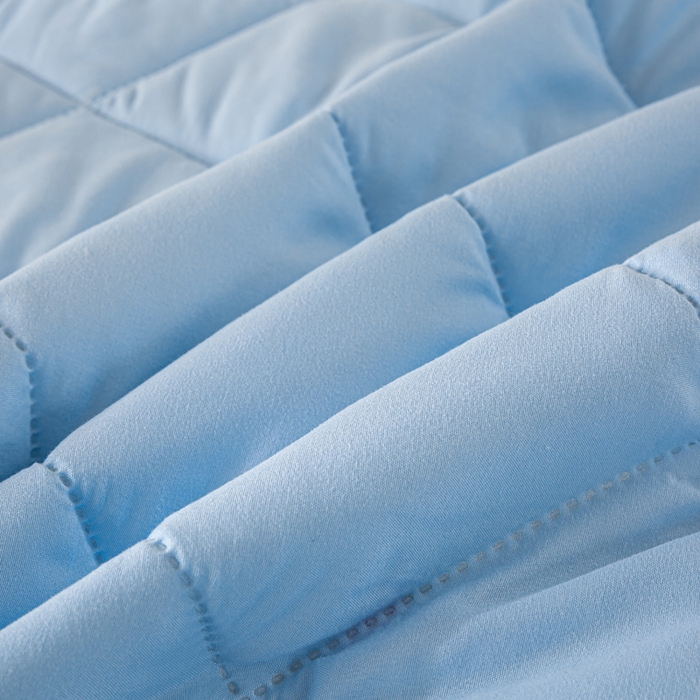 91家纺网 家纺一手货源 找家纺 憨豆家纺 2025新款水洗棉磨毛夹棉床笠四季床垫褥子床护垫薄款学生宿舍榻榻米垫被跨境加棉保护垫升级床笠款-蓝色