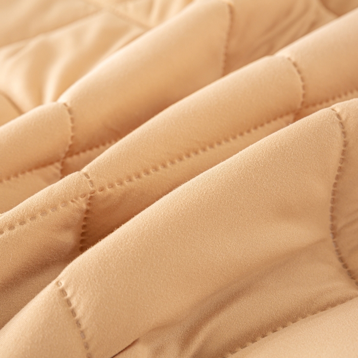 91家纺网 家纺一手货源 找家纺 憨豆家纺 2025新款水洗棉磨毛夹棉床笠四季床垫褥子床护垫薄款学生宿舍榻榻米垫被跨境加棉保护垫升级床笠款-棕黄色