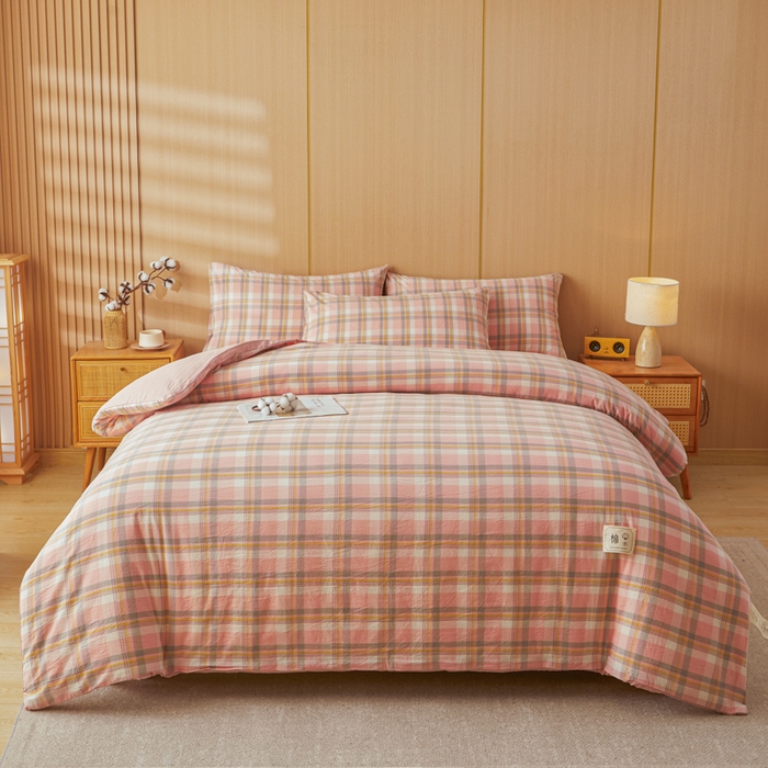 91家纺网 家纺一手货源 找家纺 爱屋及屋 2025新款水洗棉可拆洗棉花被被子被芯 简析粉