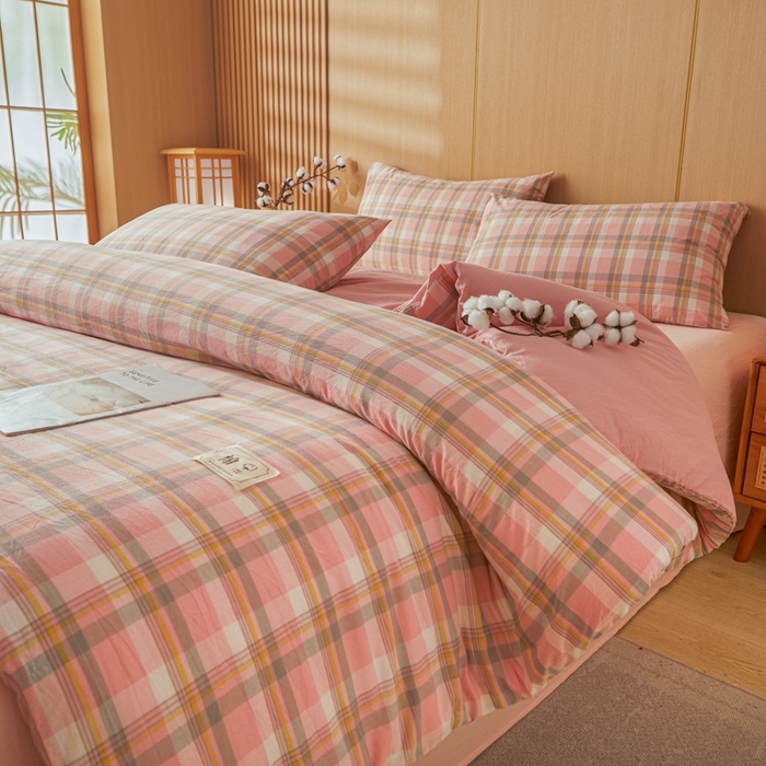 91家纺网 家纺一手货源 找家纺 爱屋及屋 2025新款水洗棉可拆洗棉花被被子被芯 简析粉