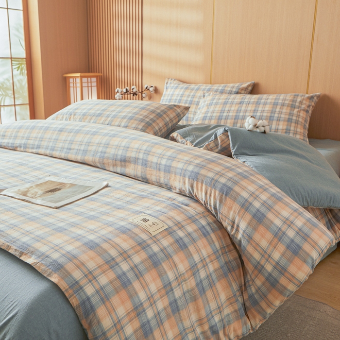 91家纺网 家纺一手货源 找家纺 爱屋及屋 2025新款水洗棉可拆洗棉花被被子被芯 雅致格