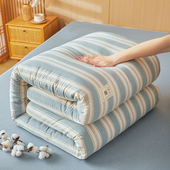 91家纺网 家纺一手货源 找家纺 爱屋及屋 2025新款水洗棉可拆洗棉花被被子被芯 左岸蓝