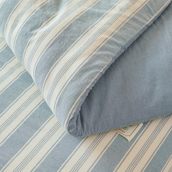 91家纺网 家纺一手货源 找家纺 爱屋及屋 2025新款水洗棉可拆洗棉花被被子被芯 左岸蓝