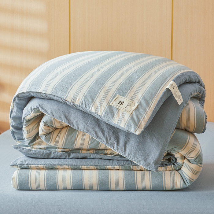91家纺网 家纺一手货源 找家纺 爱屋及屋 2025新款水洗棉可拆洗棉花被被子被芯 左岸蓝
