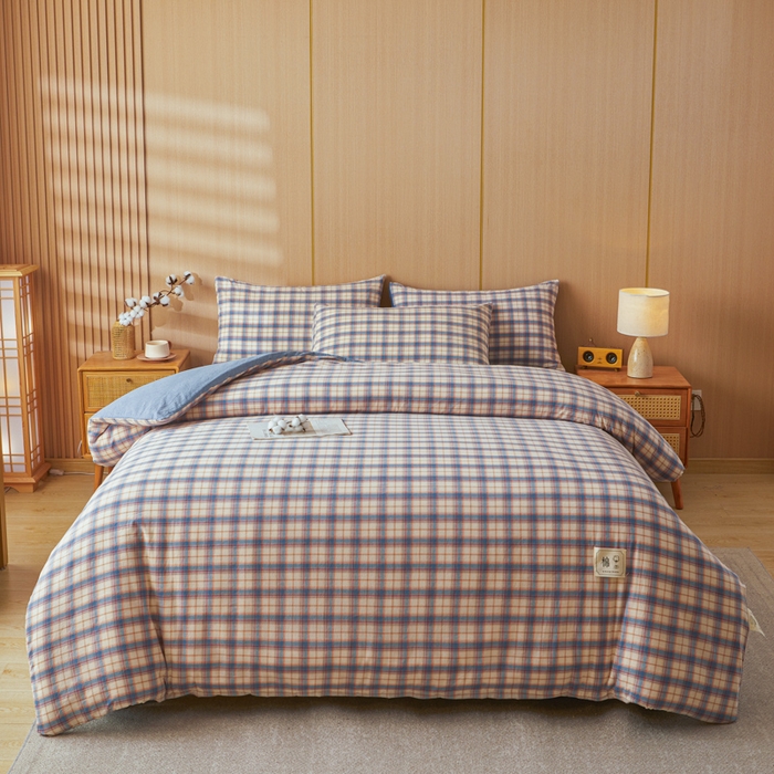 91家纺网 家纺一手货源 找家纺 爱屋及屋 2025新款水洗棉可拆洗棉花被被子被芯 贝拉蓝