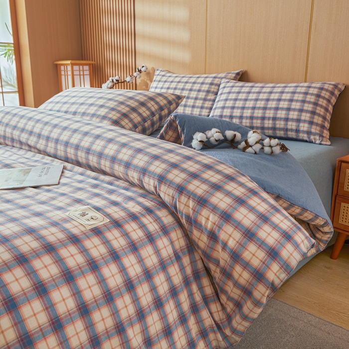 91家纺网 家纺一手货源 找家纺 爱屋及屋 2025新款水洗棉可拆洗棉花被被子被芯 贝拉蓝