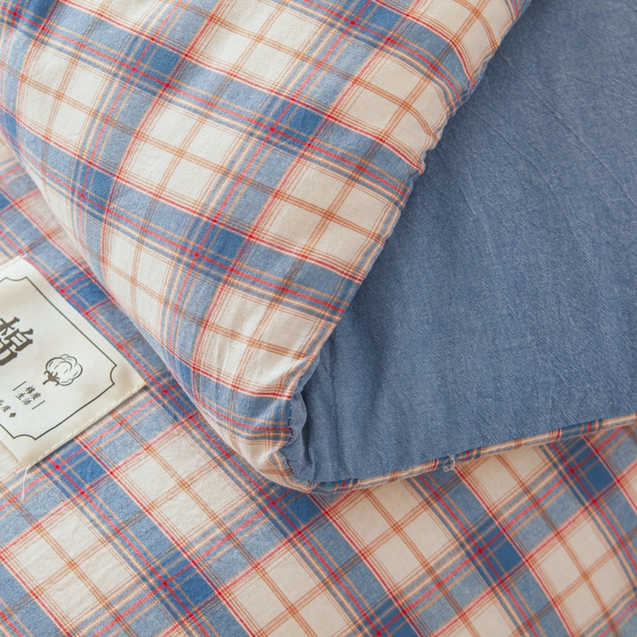 91家纺网 家纺一手货源 找家纺 爱屋及屋 2025新款水洗棉可拆洗棉花被被子被芯 贝拉蓝