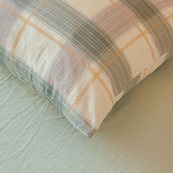 91家纺网 家纺一手货源 找家纺 爱屋及屋 2025新款水洗棉可拆洗棉花被被子被芯 韵绿格