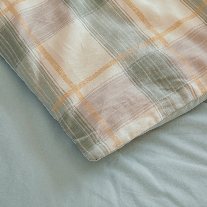 91家纺网 家纺一手货源 找家纺 爱屋及屋 2025新款水洗棉可拆洗棉花被被子被芯 韵绿格