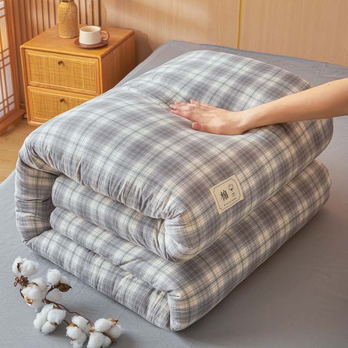 爱屋及屋 2025新款水洗棉可拆洗棉花被被子被芯 光年灰