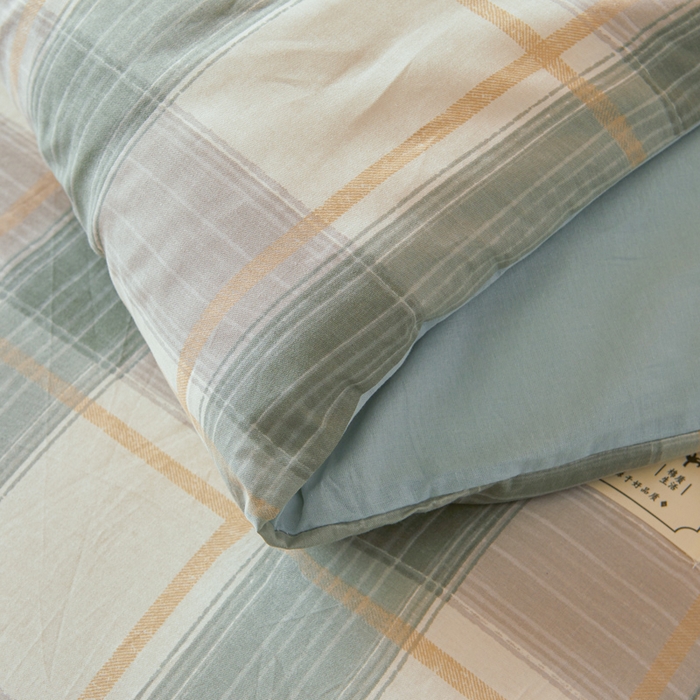 91家纺网 家纺一手货源 找家纺 爱屋及屋 2025新款水洗棉可拆洗棉花被被子被芯 韵绿格